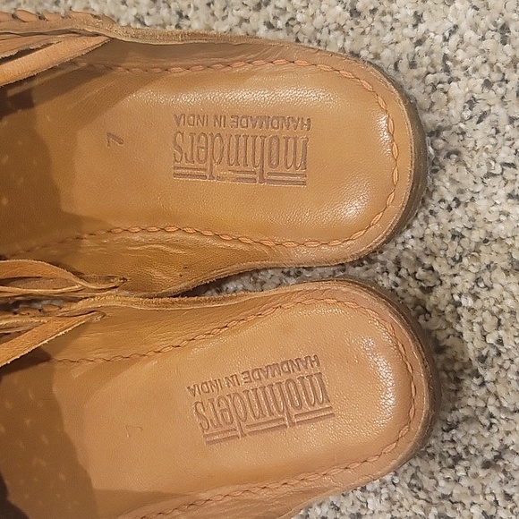 Mohinders Leather Slip On Sandals Shoes Sz 7 - Picture 3 of 5